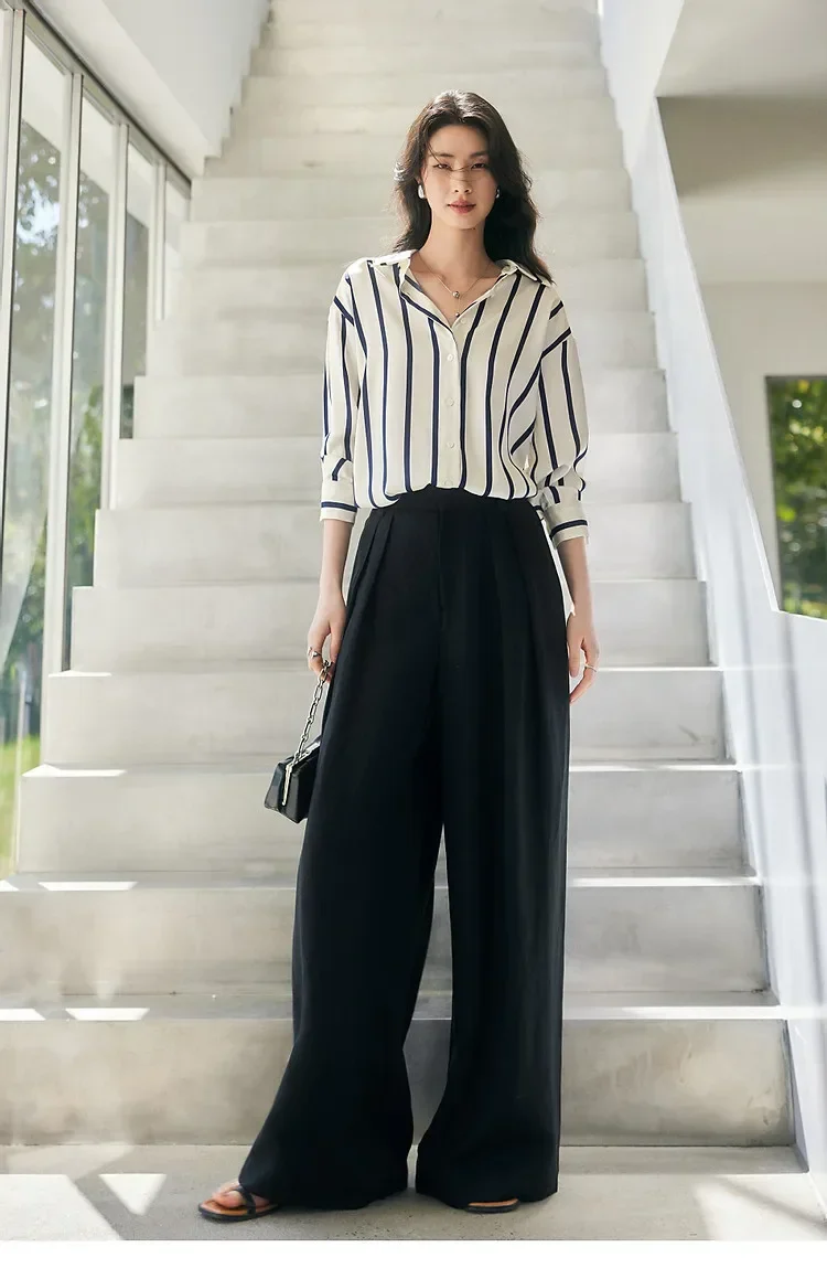 Maren Stripe Satin Blouse - Image 11