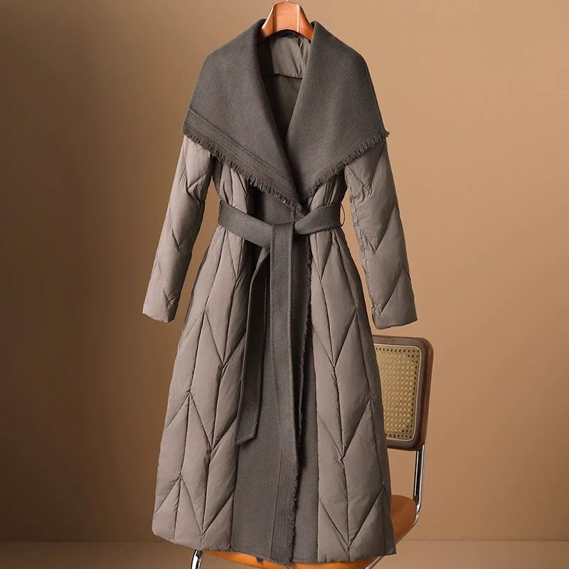 Margaux Wool-Trim Down Coat