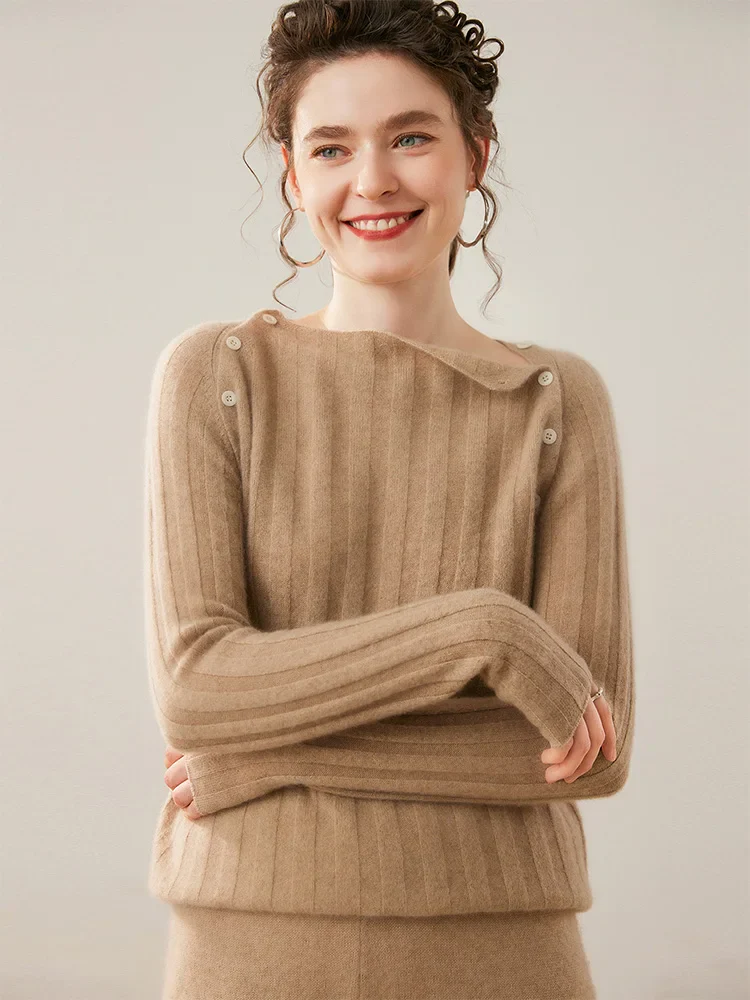 Maribel Buttoned Cashmere Sweater