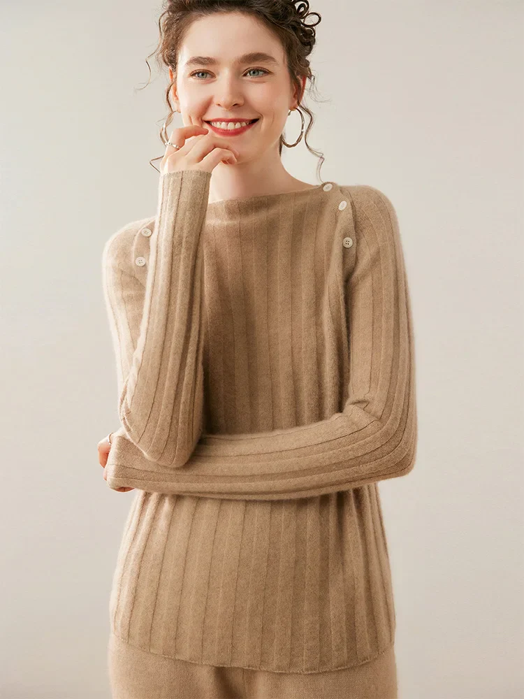 Maribel Buttoned Cashmere Sweater - Image 12