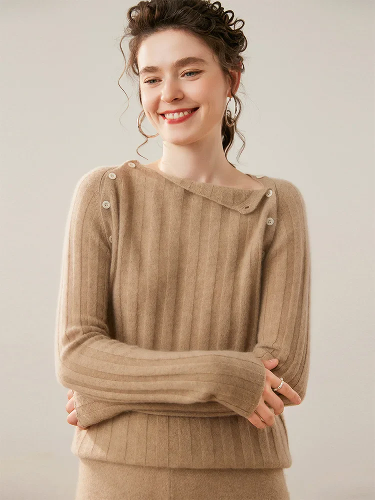 Maribel Buttoned Cashmere Sweater - Image 13