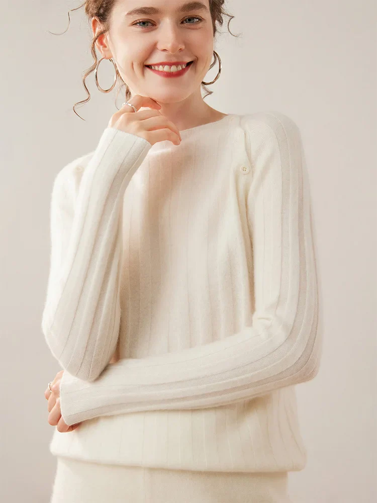 Maribel Buttoned Cashmere Sweater - Image 17