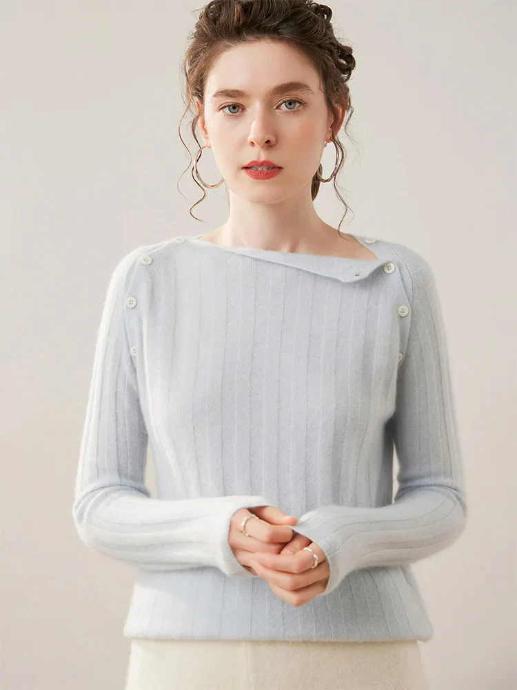 Maribel Buttoned Cashmere Sweater - Image 19