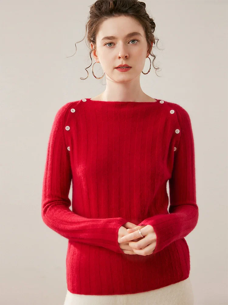 Maribel Buttoned Cashmere Sweater - Image 22