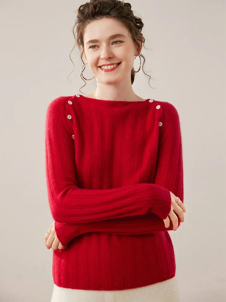 Maribel Buttoned Cashmere Sweater - Image 23