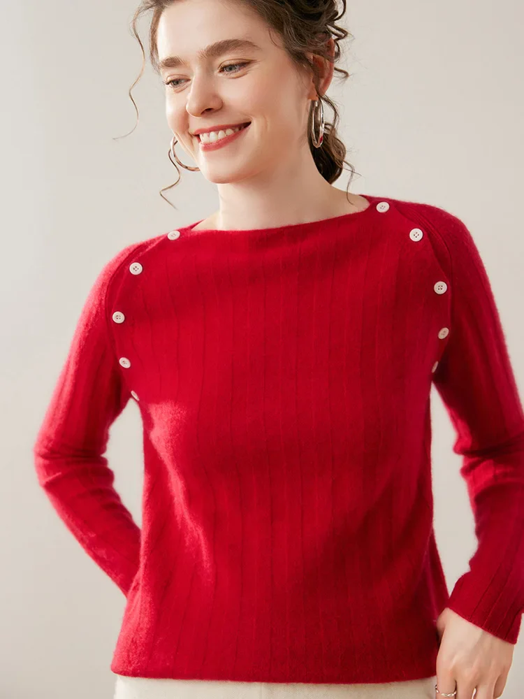 Maribel Buttoned Cashmere Sweater - Image 24