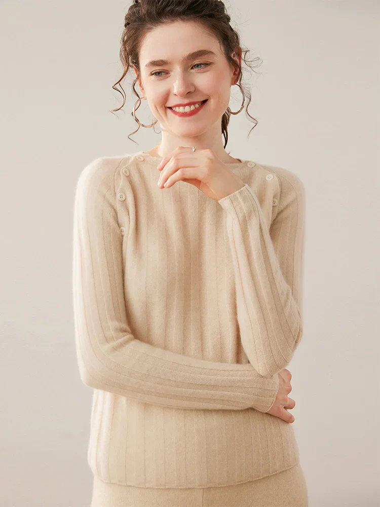 Maribel Buttoned Cashmere Sweater - Image 29
