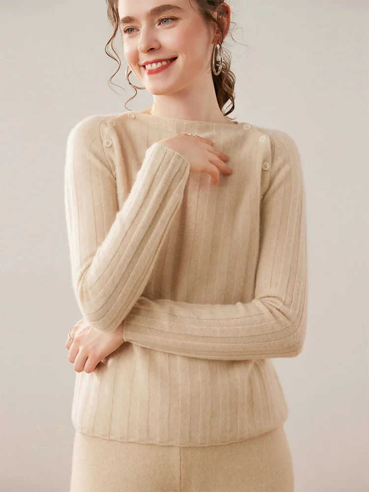 Maribel Buttoned Cashmere Sweater - Image 30