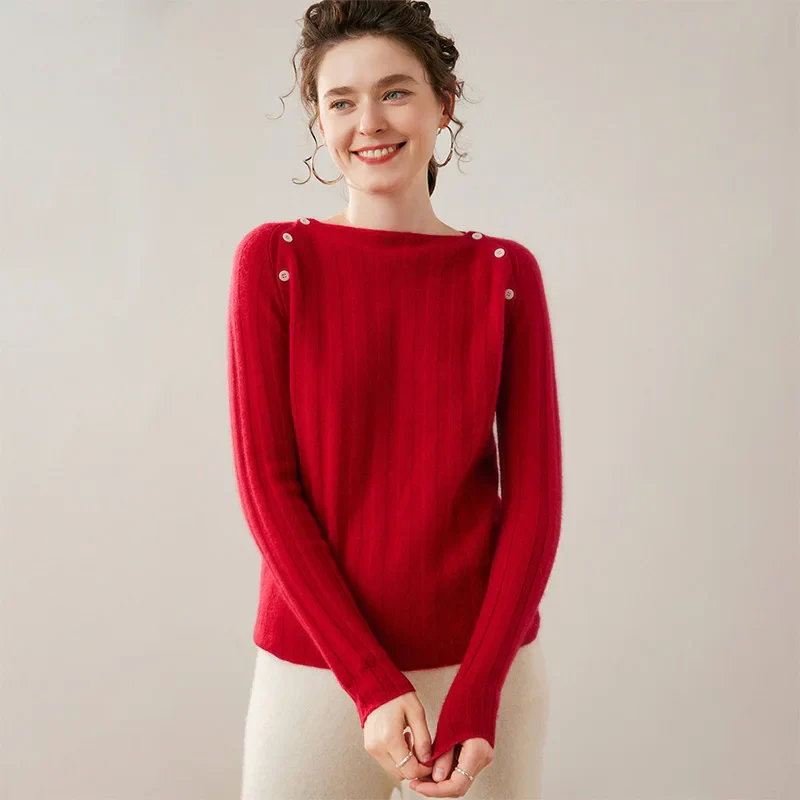 Maribel Buttoned Cashmere Sweater - Image 33