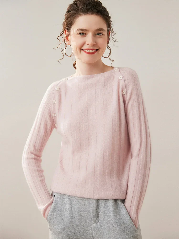 Maribel Buttoned Cashmere Sweater - Image 5