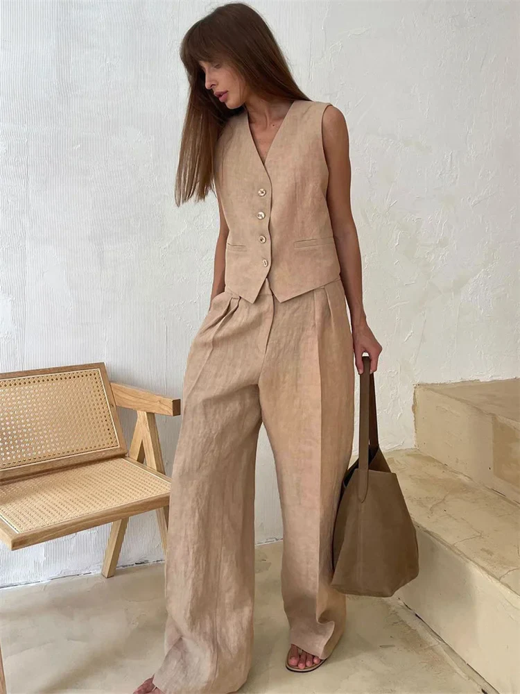 Marlowe 100% Linen Trouser Set - Image 23
