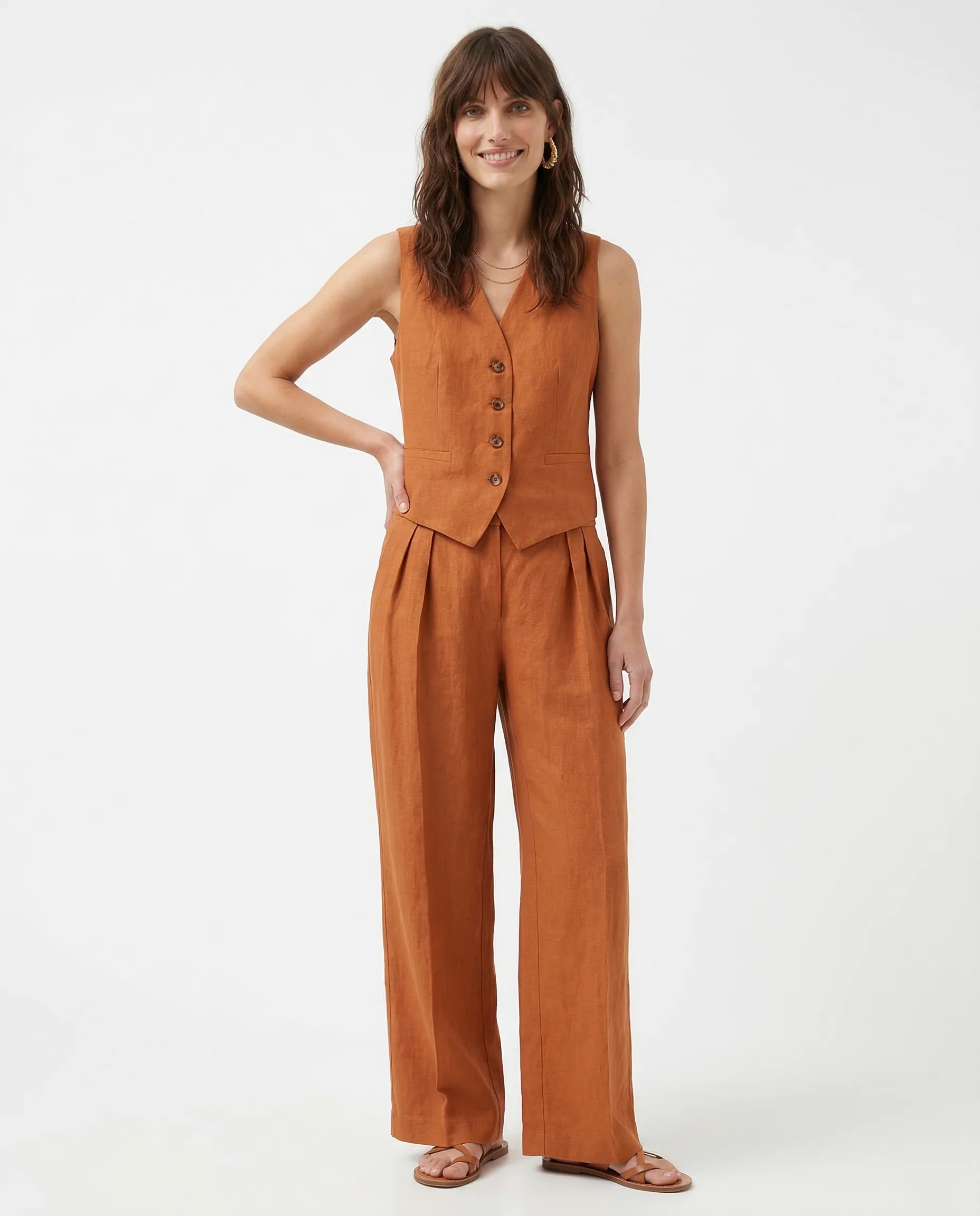 Marlowe 100% Linen Trouser Set - Image 6