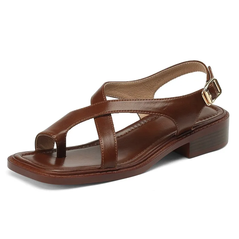 Italian Leather Cross Sandals - Image 24