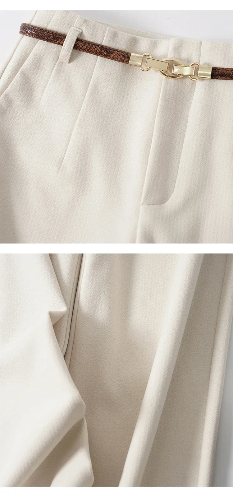 Milano Wide Leg Wool Trousers - Image 35