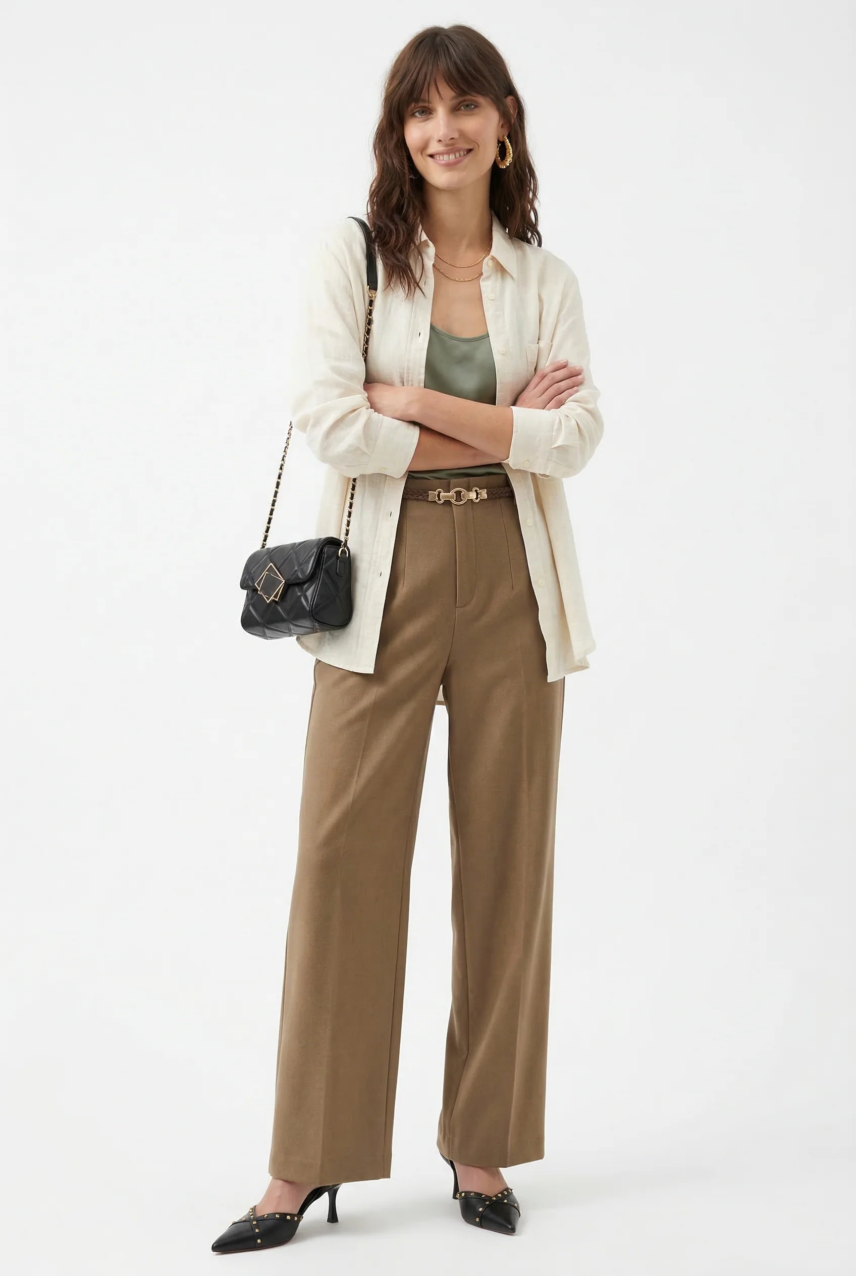 Milano Wide Leg Wool Trousers - Image 5