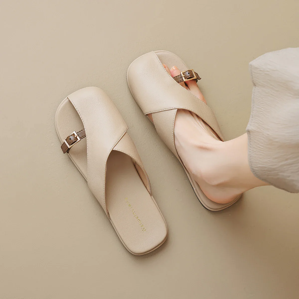 Minimalist Buckle Sandals - Image 10