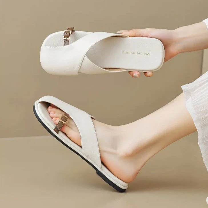 Minimalist Buckle Sandals - Image 5