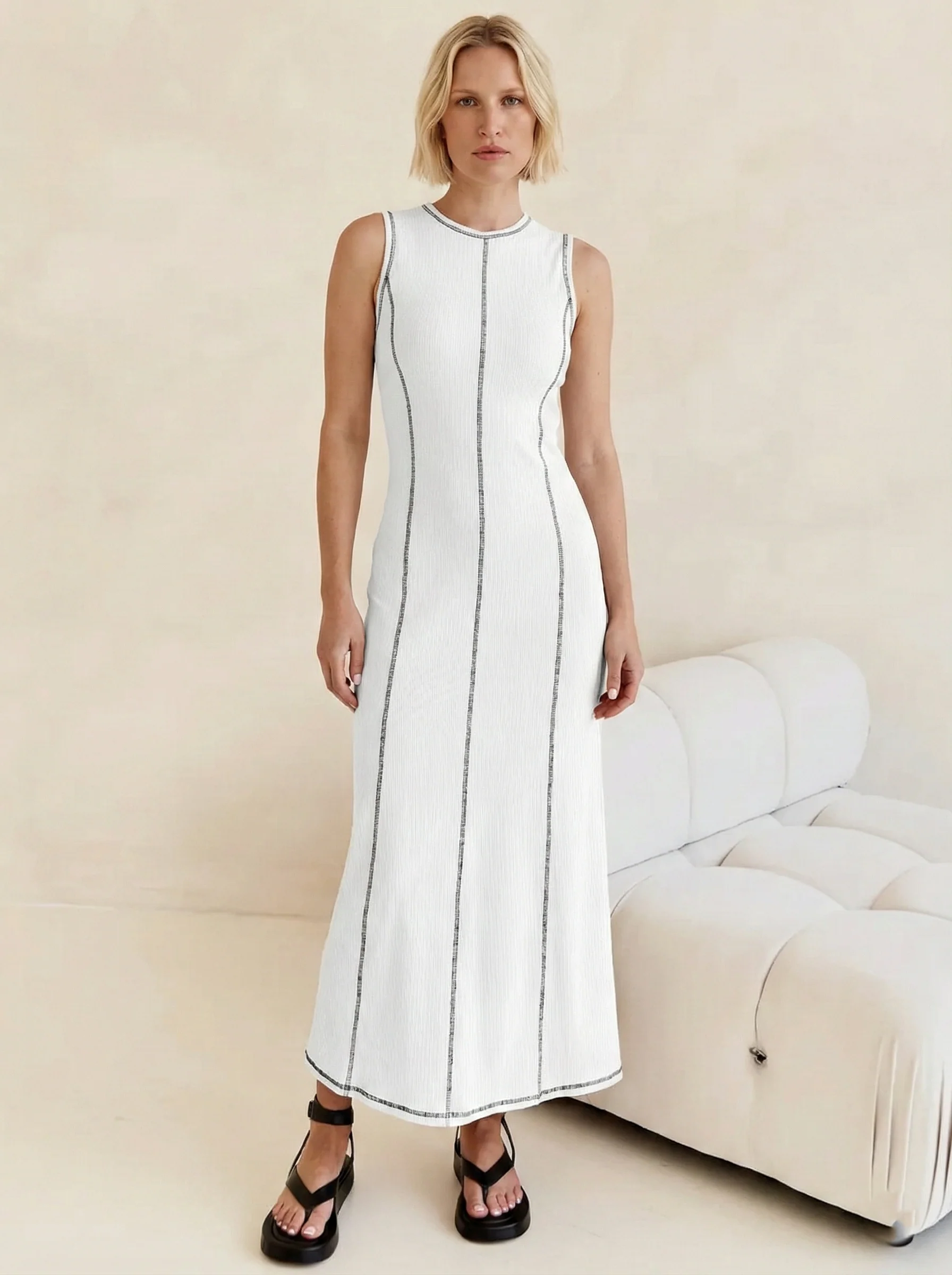 Mireya Women’s Sleeveless Knit Maxi - Image 4