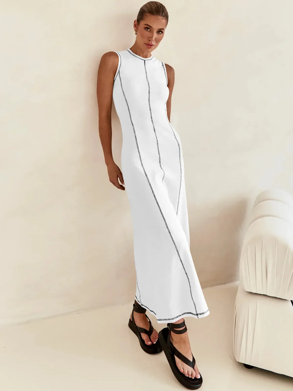 Mireya Women’s Sleeveless Knit Maxi - Image 40