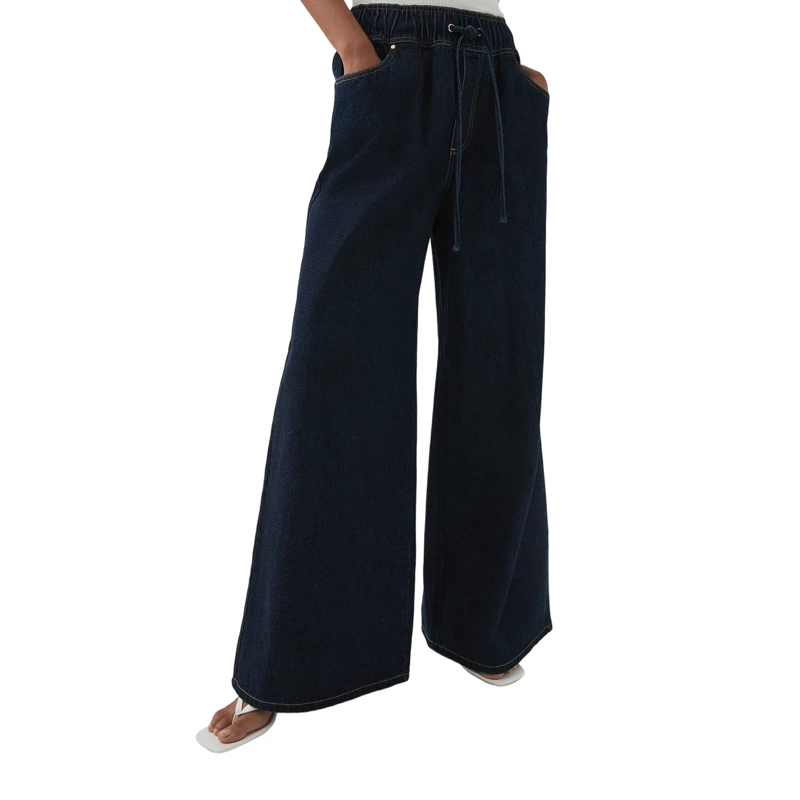 Monaco Drawstring Wide-Leg Jean - Image 14