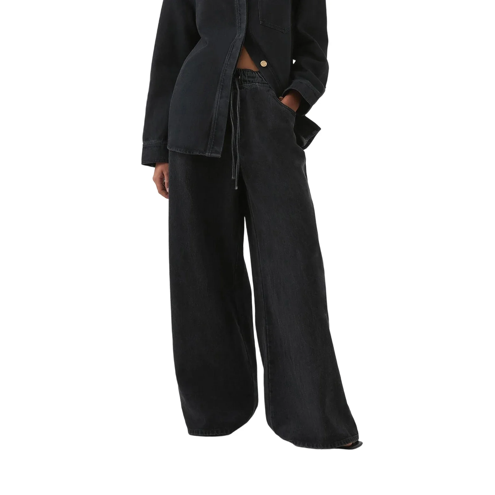 Monaco Drawstring Wide-Leg Jean - Image 15
