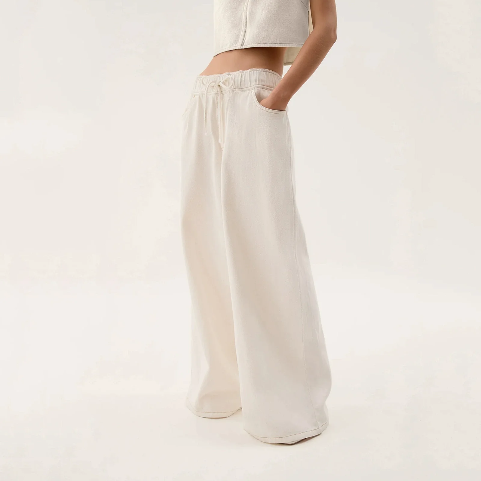 Monaco Drawstring Wide-Leg Jean - Image 19