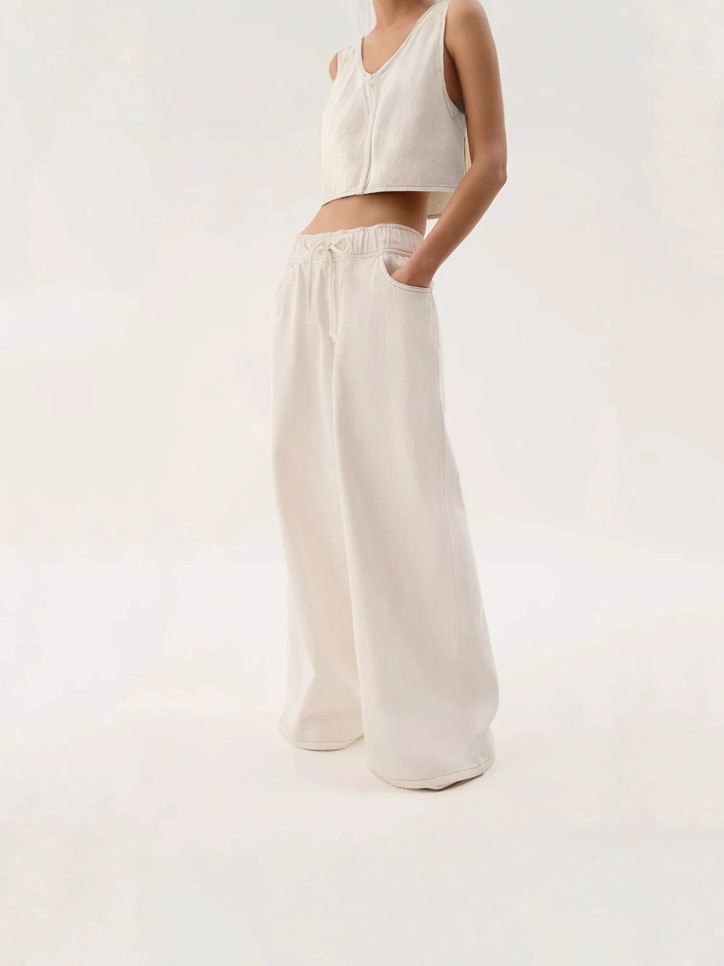 Monaco Drawstring Wide-Leg Jean - Image 20