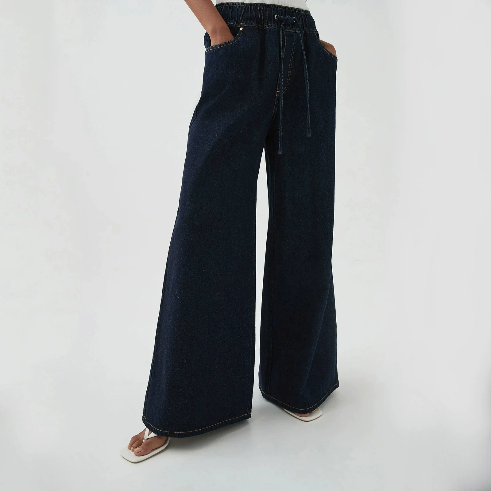 Monaco Drawstring Wide-Leg Jean - Image 23