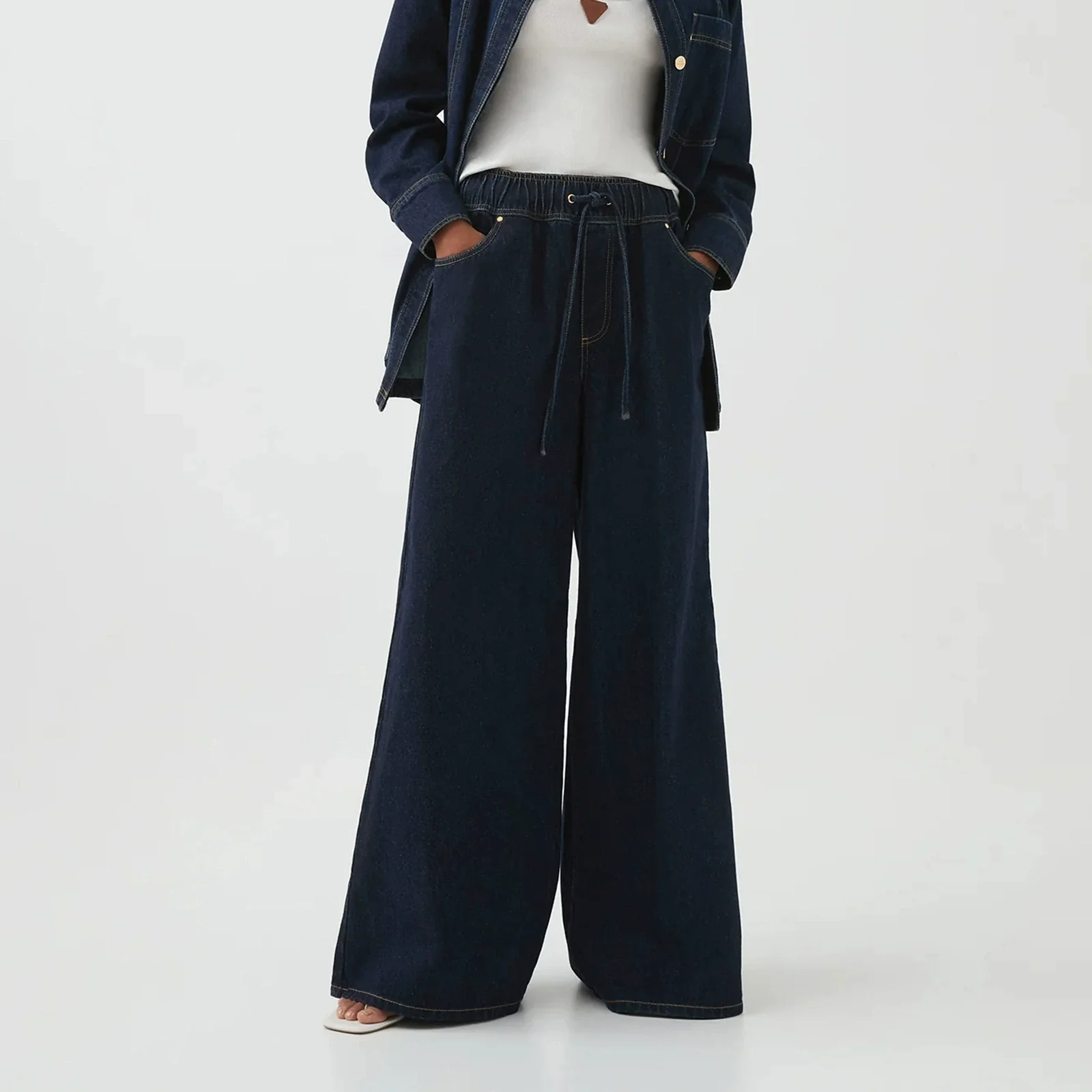Monaco Drawstring Wide-Leg Jean - Image 25