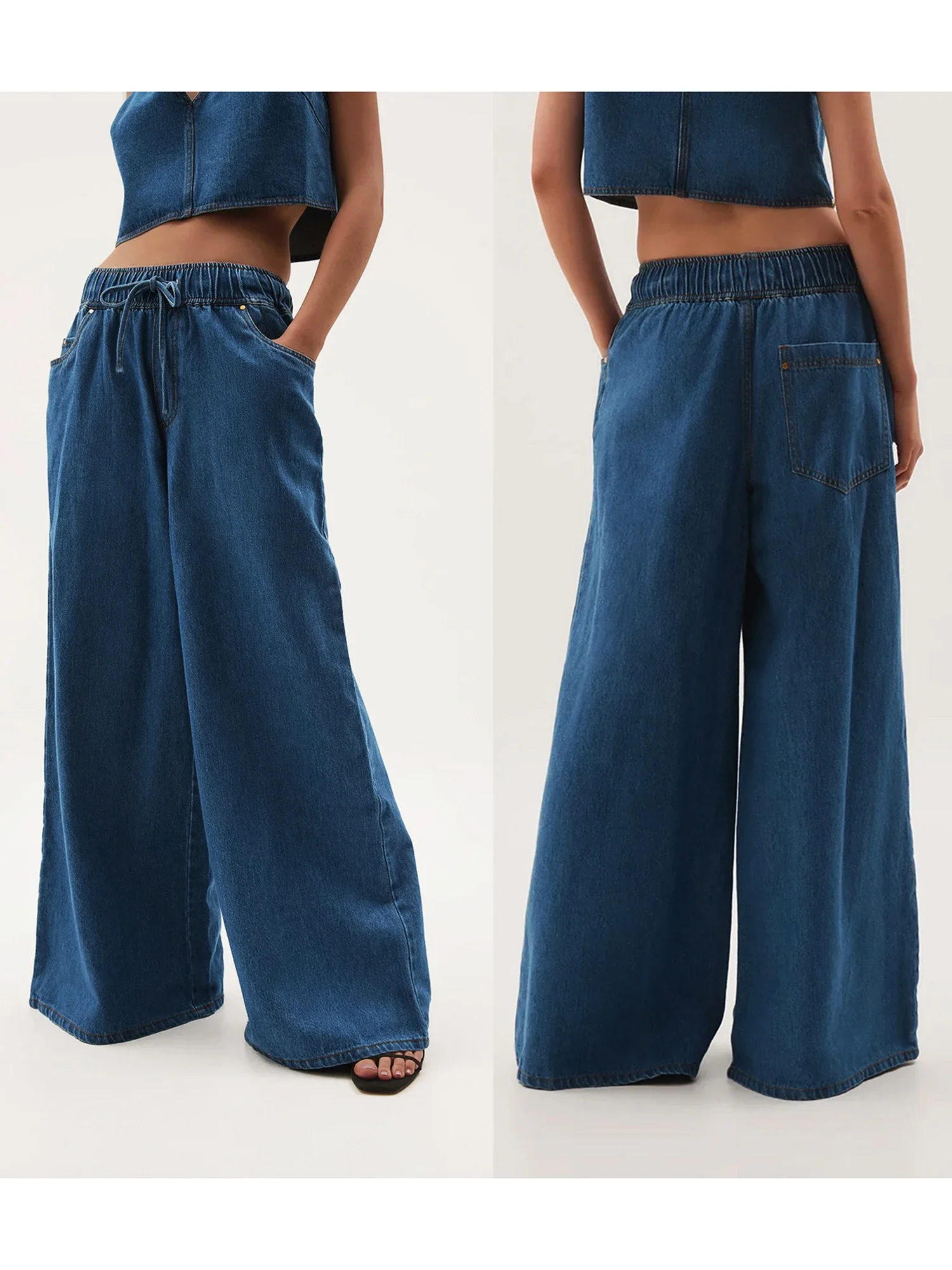 Monaco Drawstring Wide-Leg Jean - Image 8