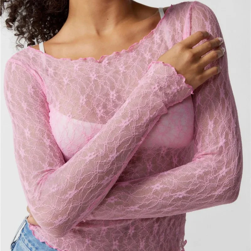 Olivia Women's Transparent Longsleeve Top - Image 12