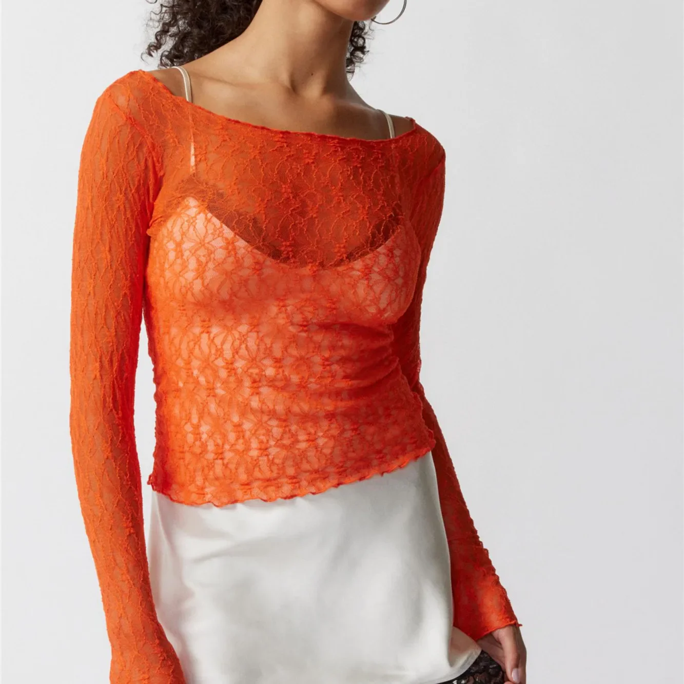 Olivia Women's Transparent Longsleeve Top - Image 13