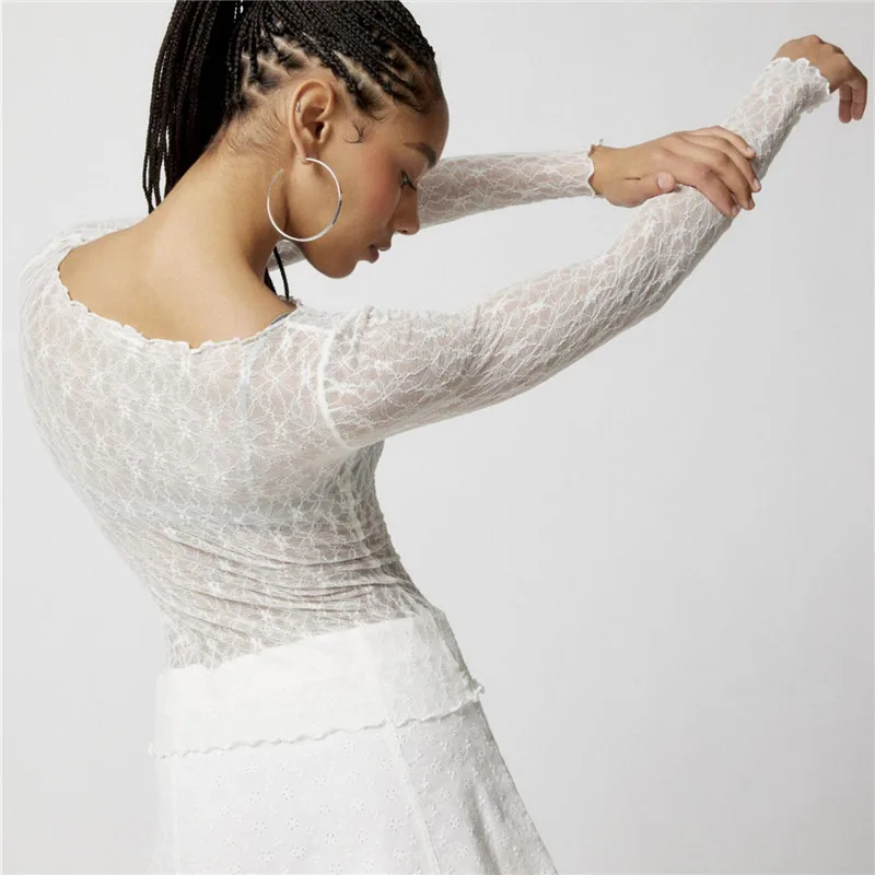 Olivia Women's Transparent Longsleeve Top - Image 9