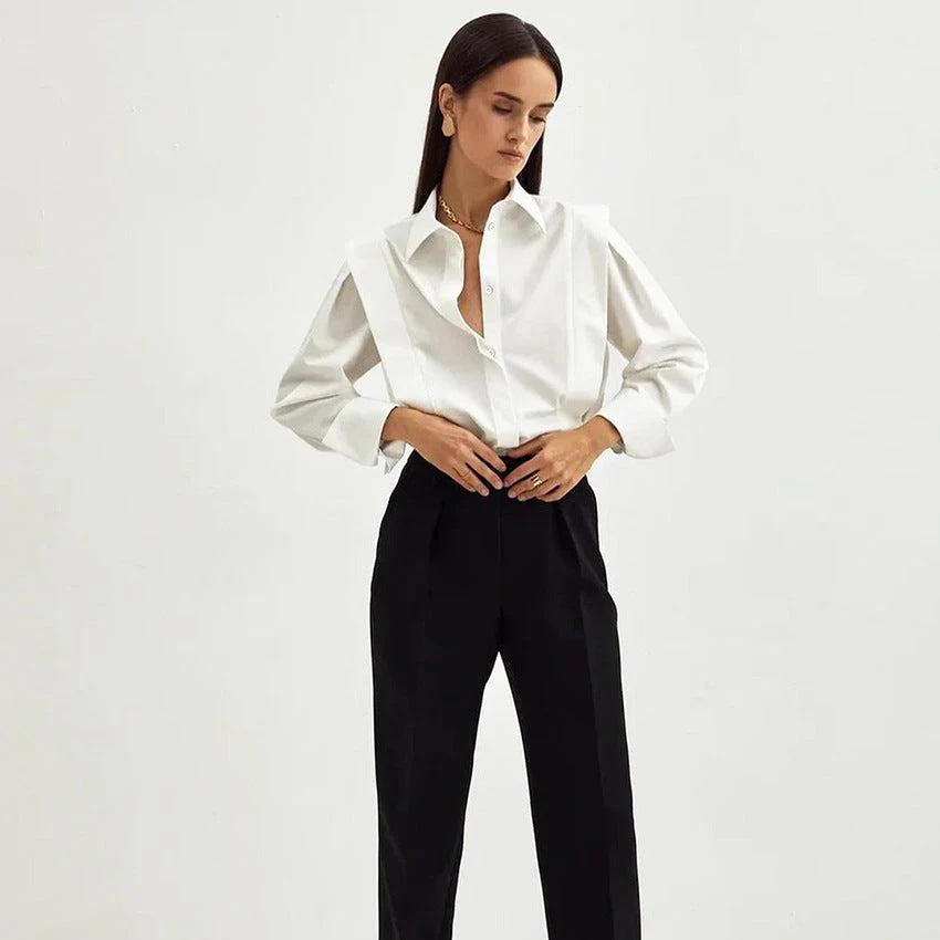 100% Organic Cotton Women's Classic Formal Blouse - Image 11