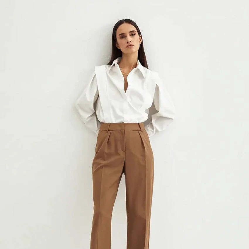100% Organic Cotton Women's Classic Formal Blouse - Image 12