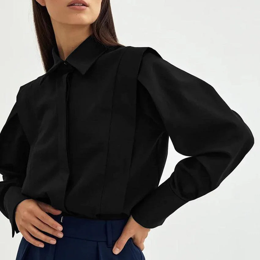 100% Organic Cotton Women's Classic Formal Blouse - Image 15