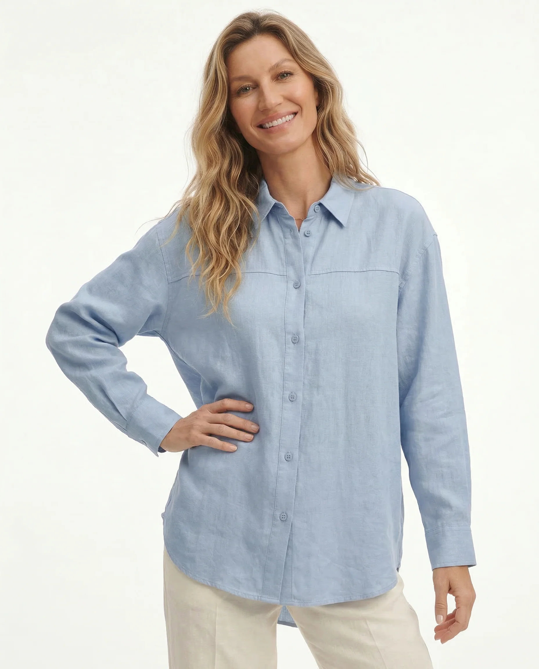 Oversized Linen Blouse - Image 12