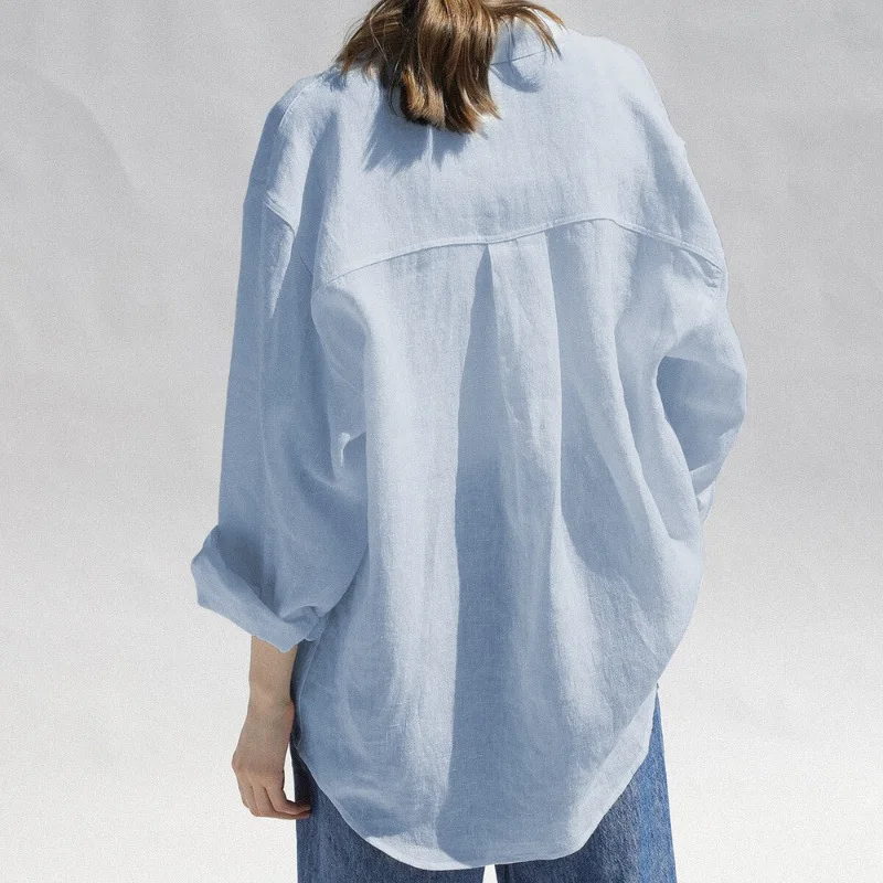 Oversized Linen Blouse - Image 14