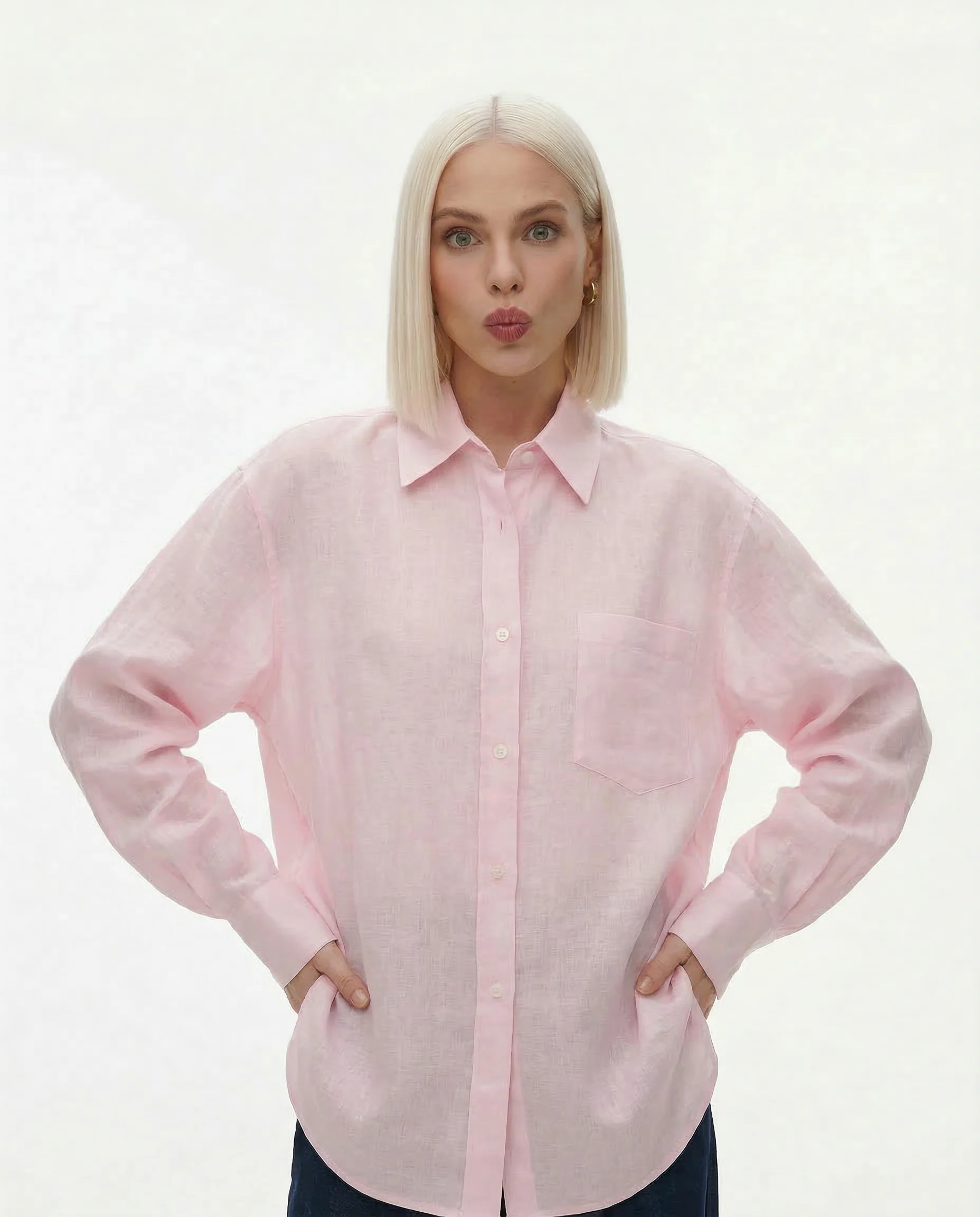 Oversized Linen Blouse - Image 4