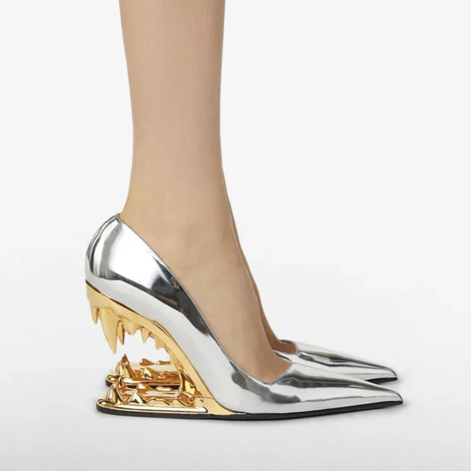 Panther Teeth High-Heel Stiletto Pumps - Image 10