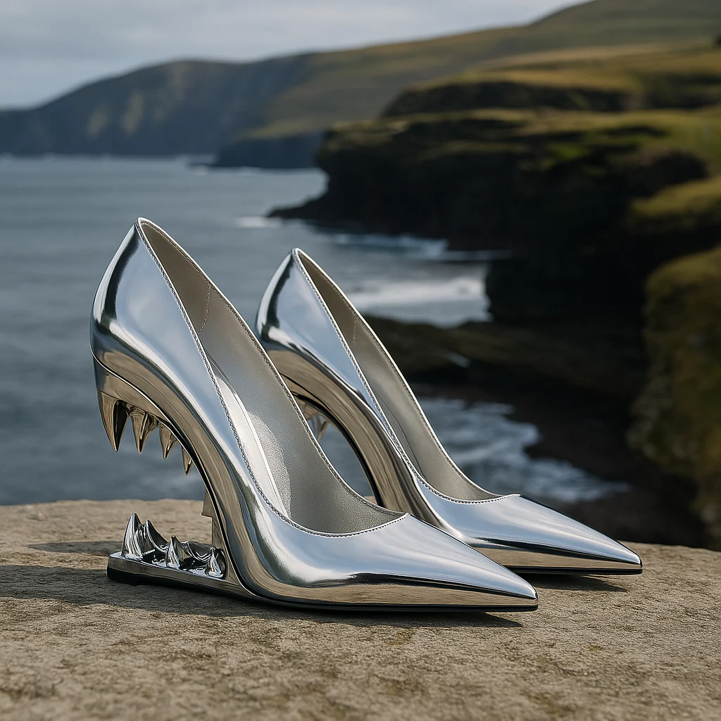 Panther Teeth High-Heel Stiletto Pumps - Image 16