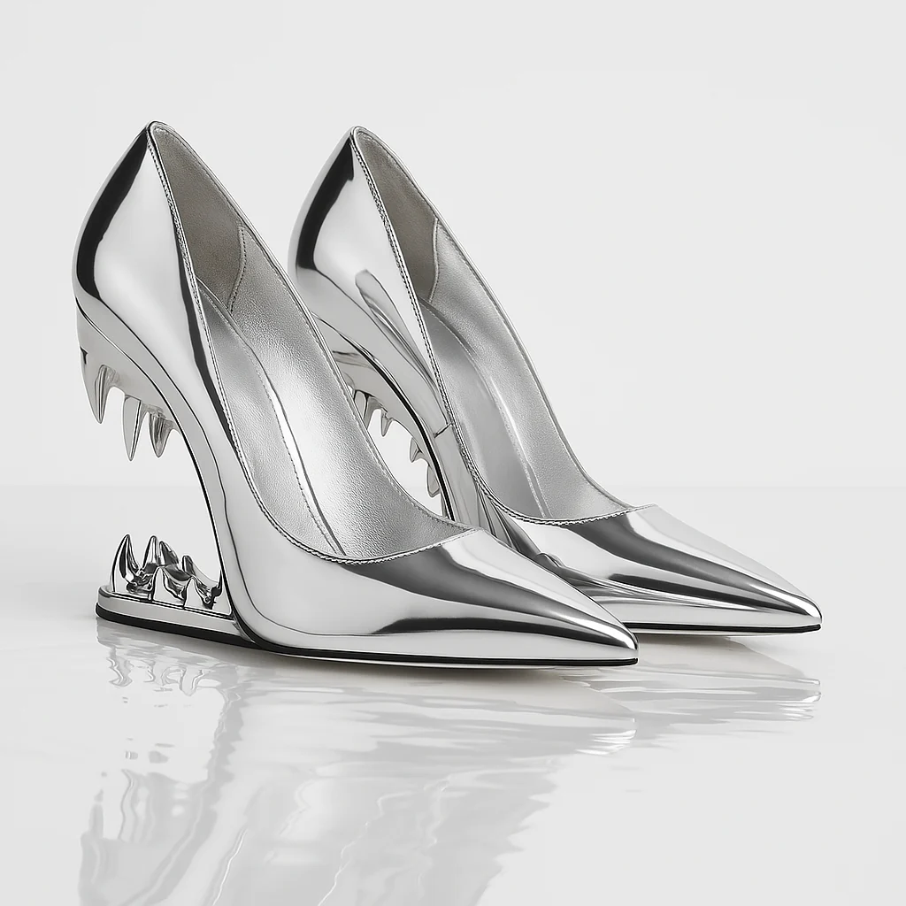 Panther Teeth High-Heel Stiletto Pumps - Image 3