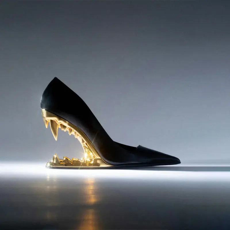 Panther Teeth High-Heel Stiletto Pumps - Image 7