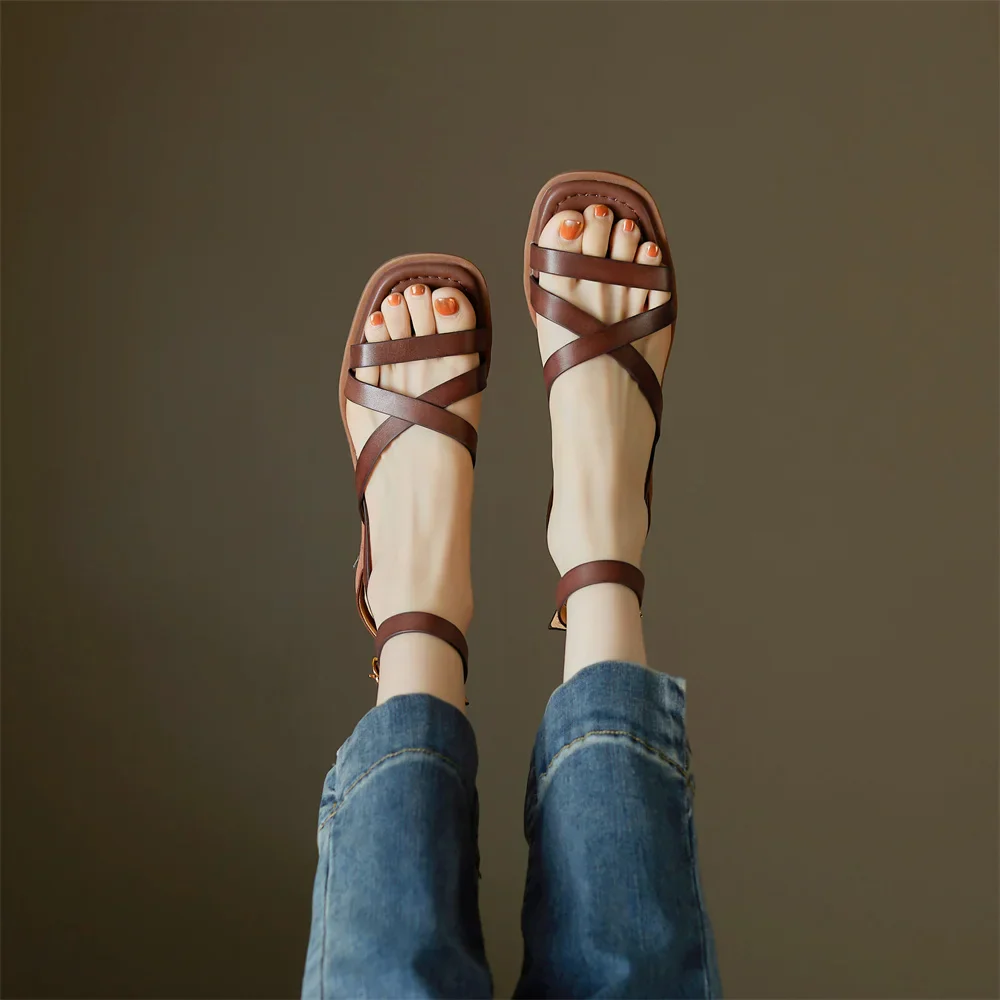 Ravello Crosswalk Orthopedic Leather Sandals - Image 12