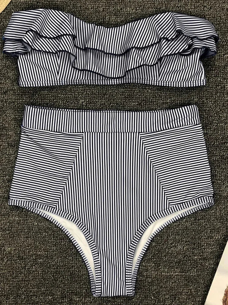 Riviera Ruffle Bandeau Bikini - Image 7