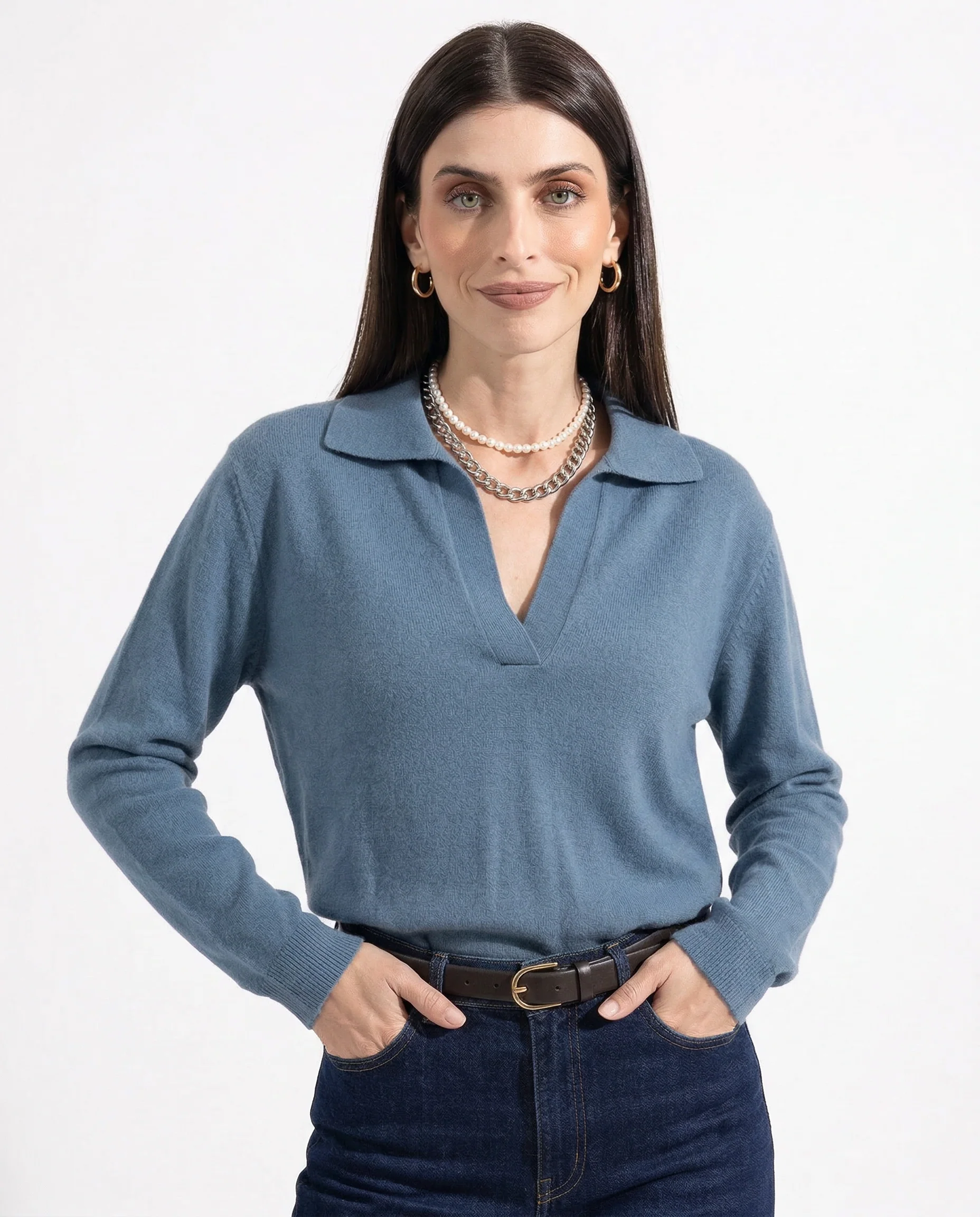 Roma Cotton Knit Polo - Image 4