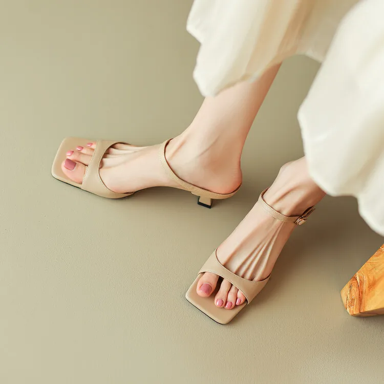 Rosa Belle Leather Heel Mules - Image 33