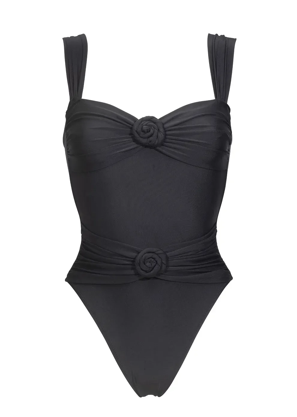 Ruched Rosette Bandeau One-Piece Swimsuit - Image 5
