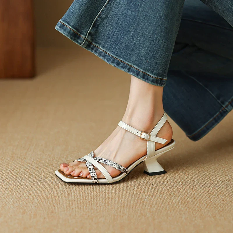 Saint-Tropez Square Toe Heel Sandal - Image 5