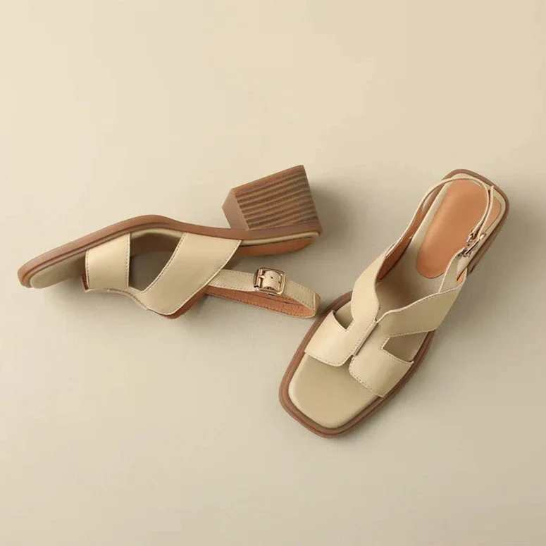 Sassari Leather Heeled Sandals - Image 10